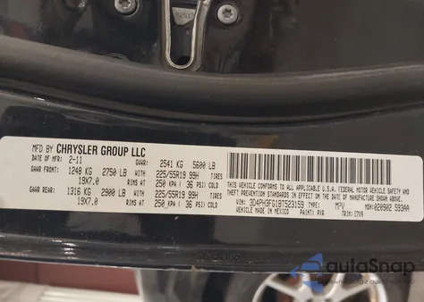 2011 Dodge Journey Crew from USA, damaged, VIN 3D4PH3FG1BT523159